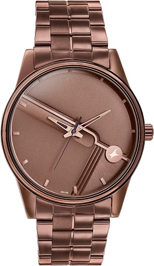 Fastrack Stunners Quartz Analog Brown Dial Brown Stainless Steel Strap Watch for Guys - 3305QM01