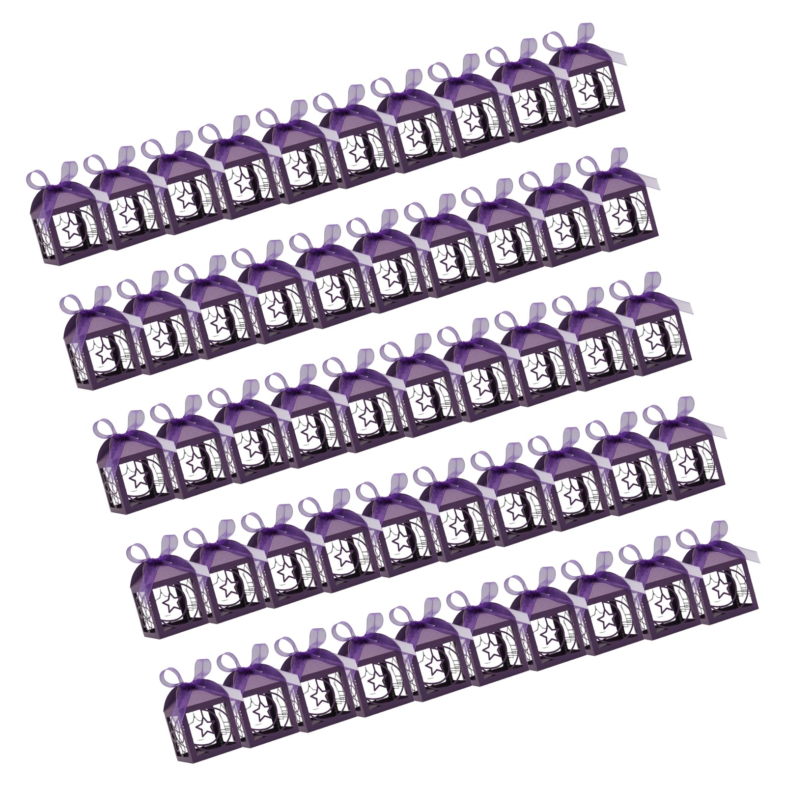 Kalttoy 50PCS Eid Festival Boxes Eid Decoration Supplies Candy Box Suitable for Festival Treats and Parties Decorations Treat Boxes