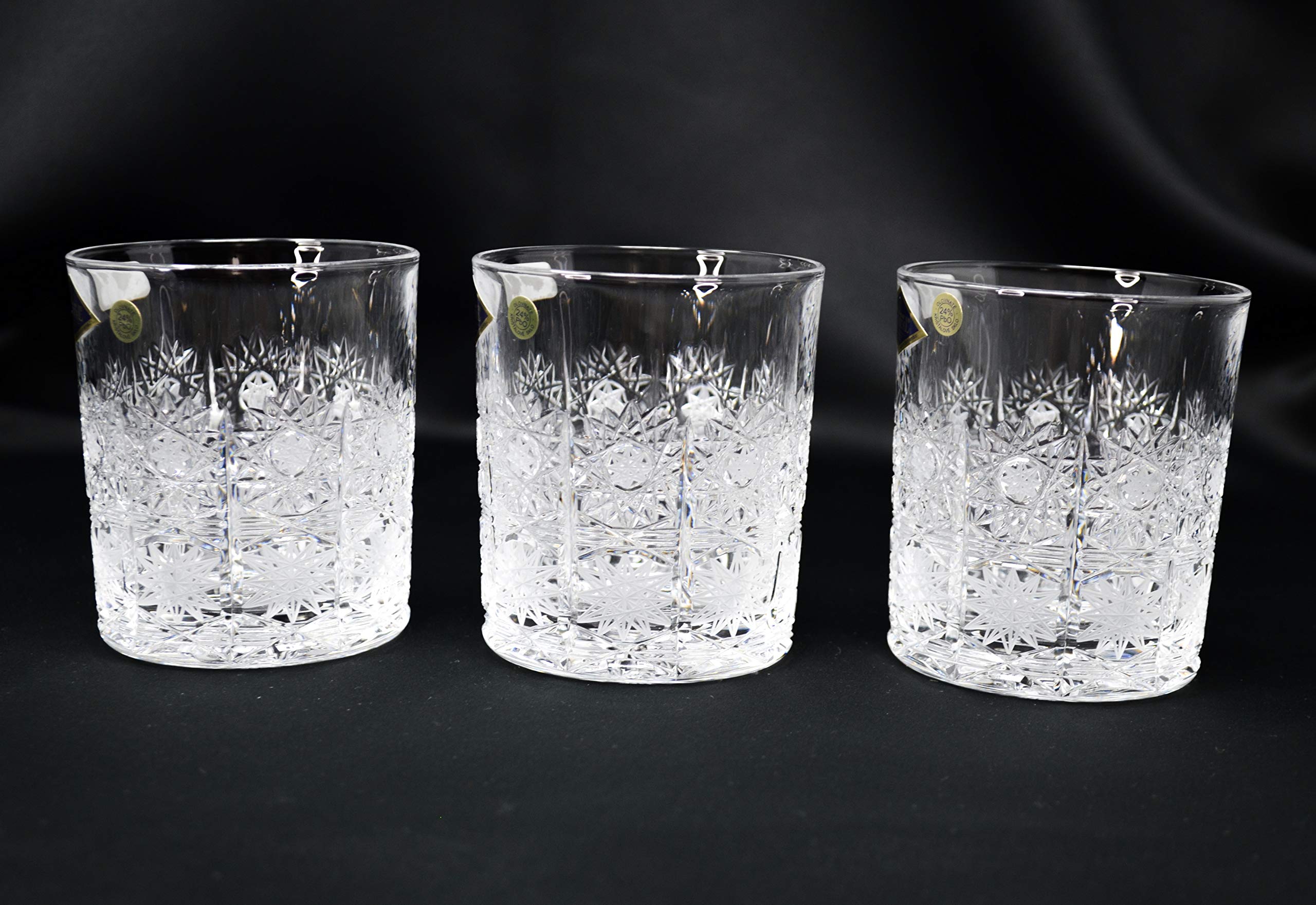 Crystal Glass Whiskey glasses set of 6, Cognac Brandy Vodka Bourbon