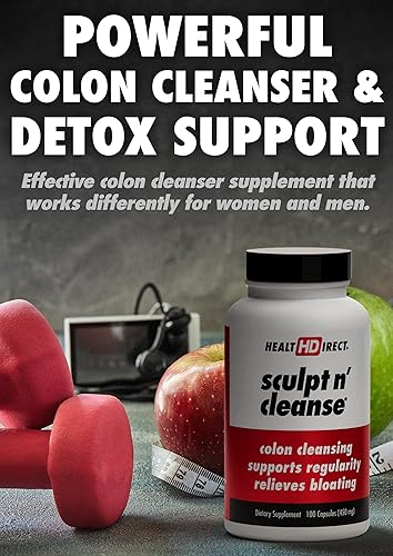 Vista 14 de HEALTH DIRECT Sculpt n' Cleanse - Limpieza de colon a base de hierbas para la salud digestiva y regularidad - Suplemento de desintoxicación natural