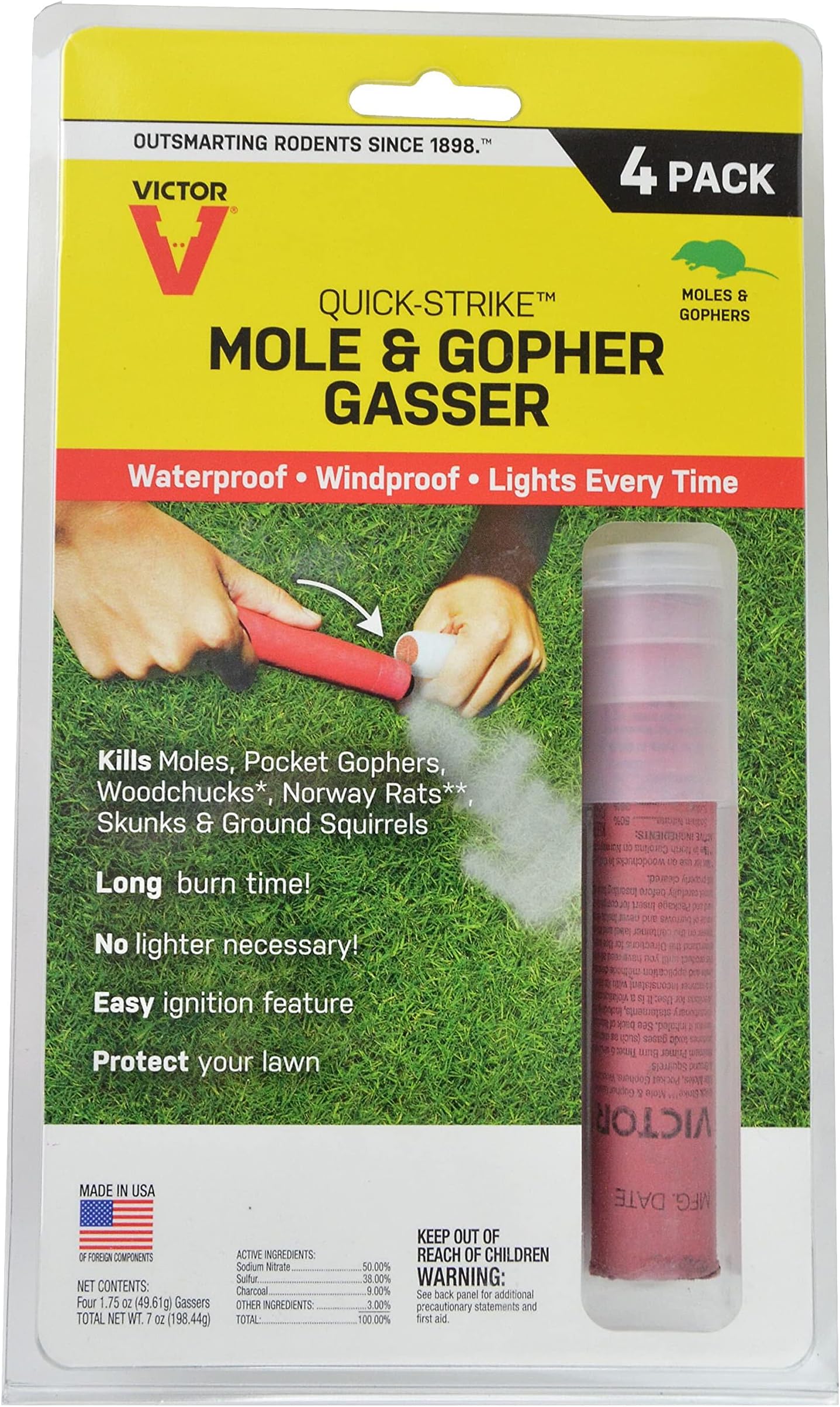 Quick Strike Mole & Gopher Gasser, 4-Pk.