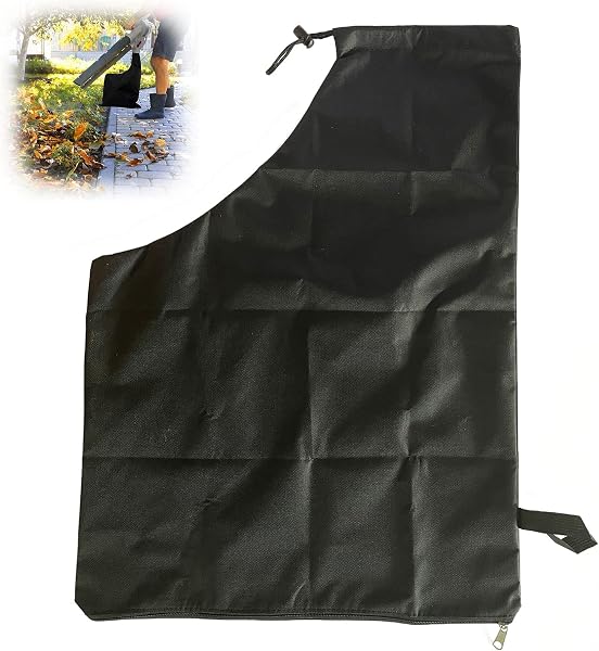 Sac aspirateur souffleur à feuilles universel, tissu Oxford, 60 L, ouverture à glissière, noir