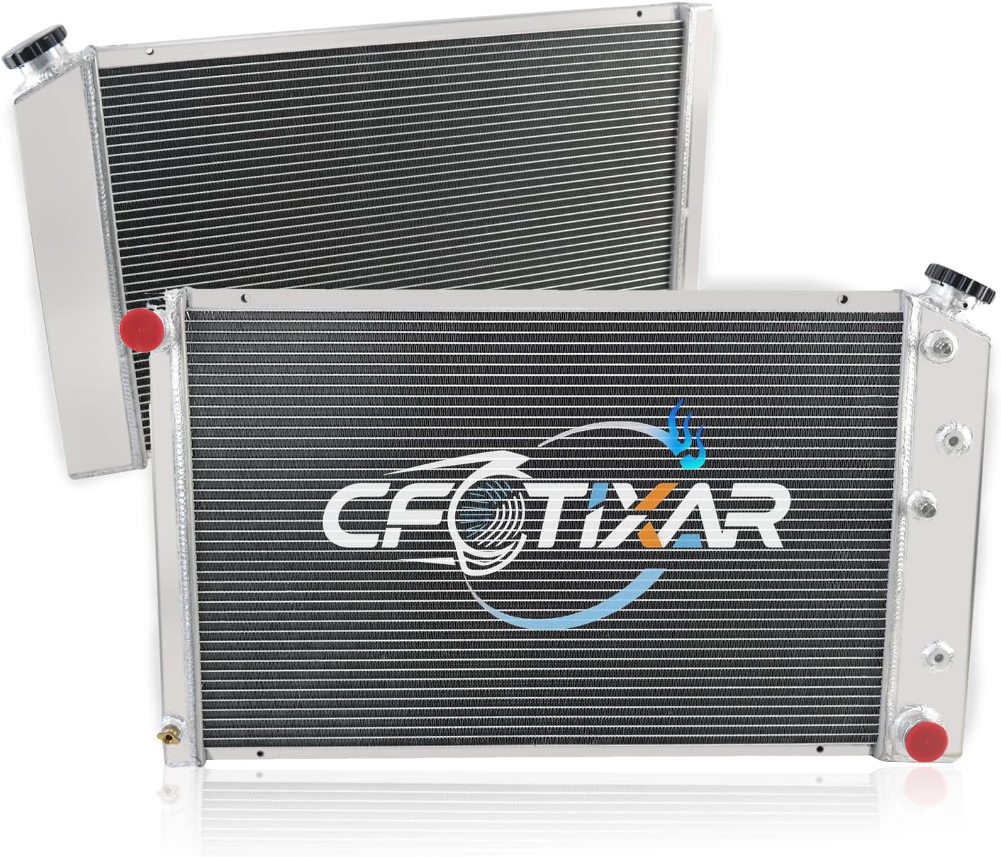CU162 Aluminum Radiator for 1970-1987 Chevy GMC/C/K/G-Series C10 K10 Camaro Monte Carlo Malibu Blazer/Oldsmobile/Cadillac Seville/Pontiac/Buick g body 3 Row Full Aluminum Radiators for 70 87
