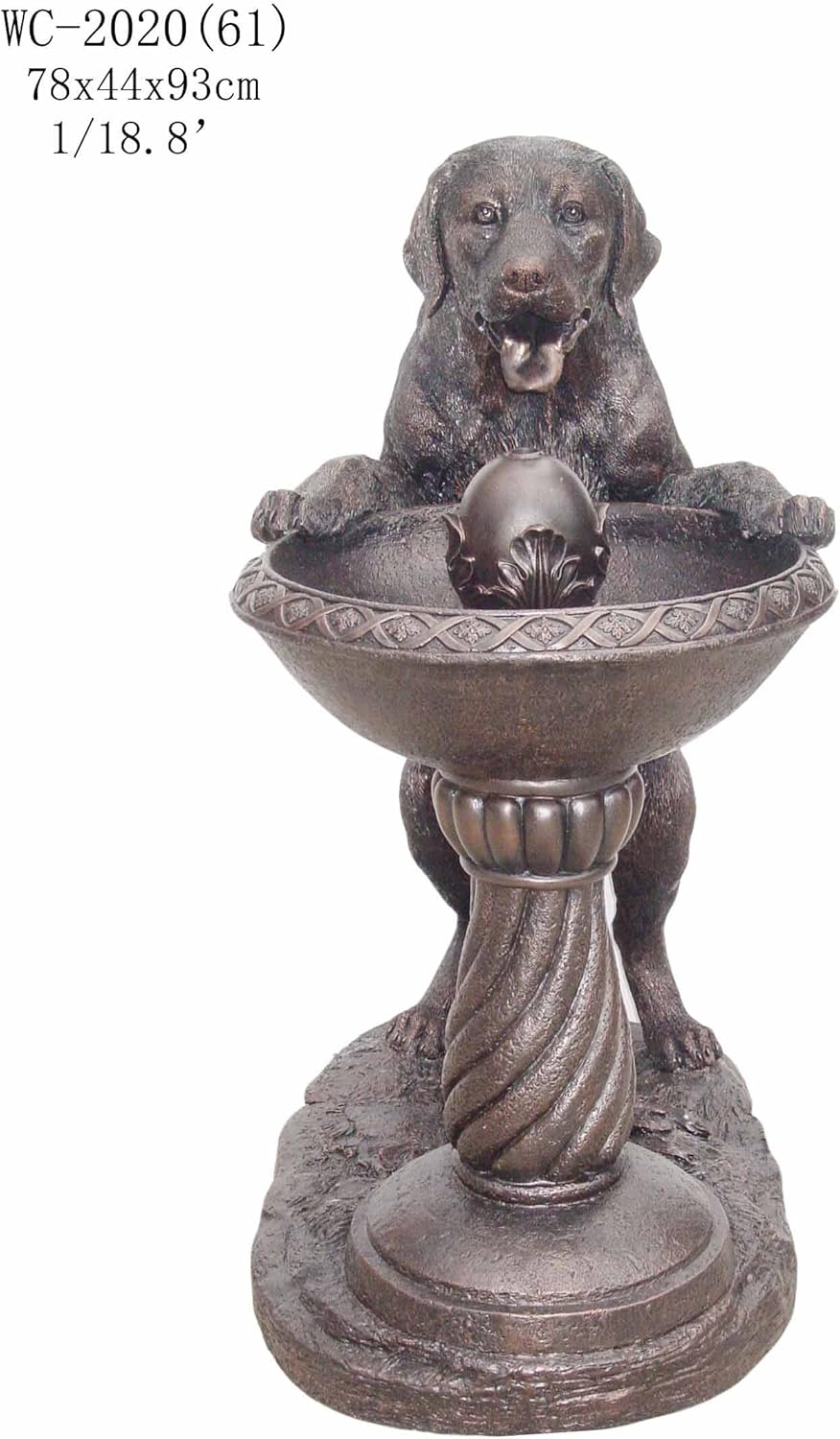 Outdoor Indoor Garden Patio Labrador Dog Statue Sculpture