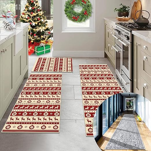 Vaukki Kitchen Runner Rug Hallway Rugs, Non Slip Absorbent