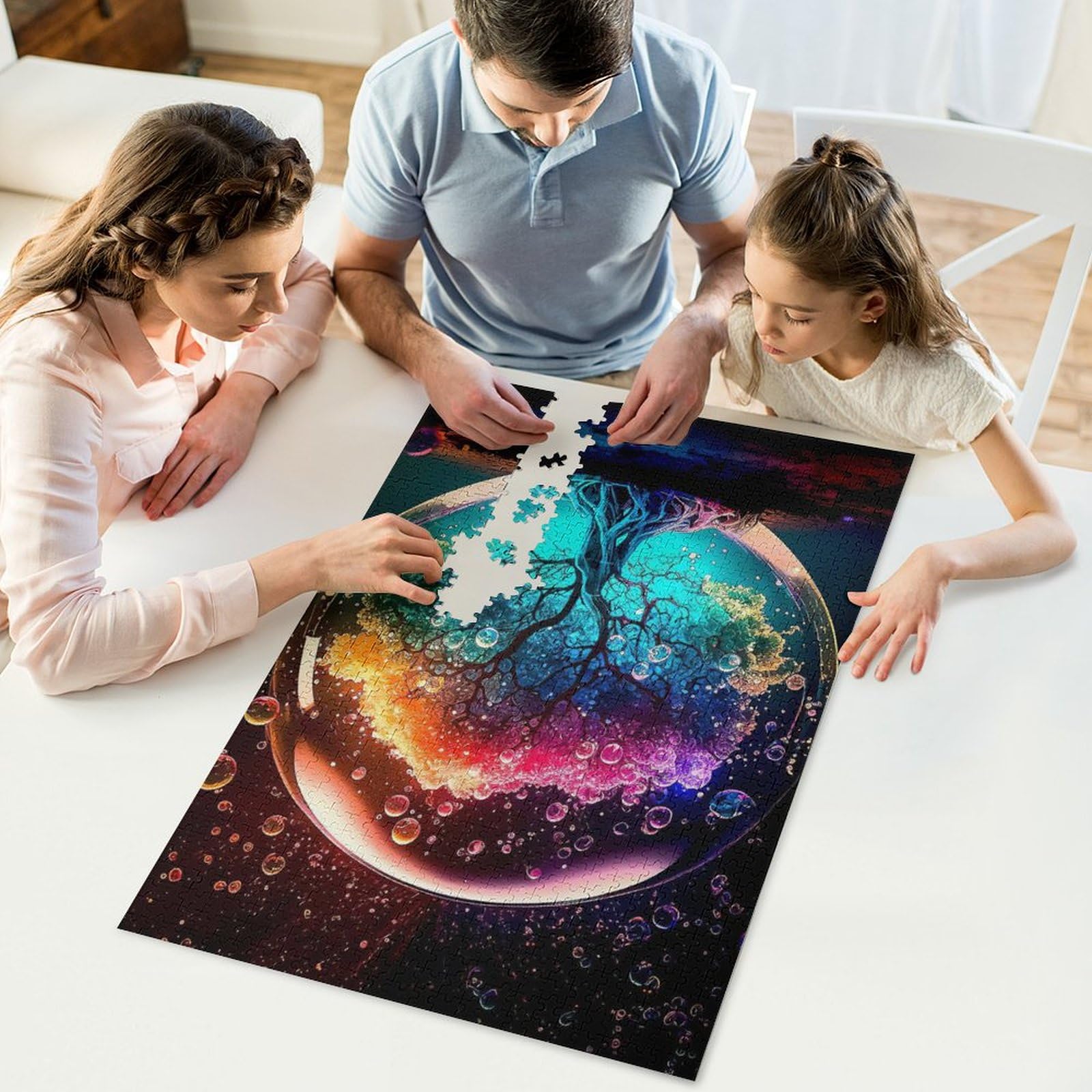 Puzzle De Madera 1000 Piezas Zodíaco Acuario, Tamaño 75x50 Cm, Arte De Pared Y Decoración, Regalo Anti-estrés Educativo Para Adultos Y Niños +14 Años