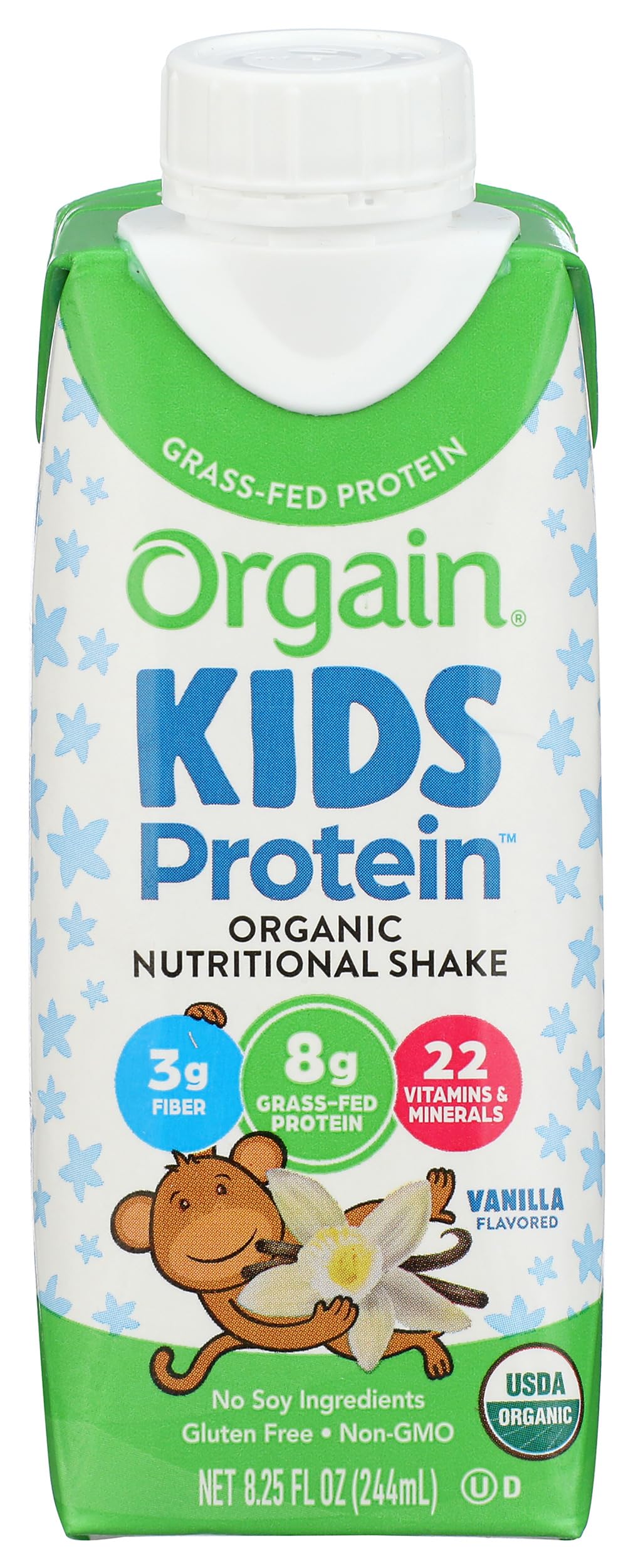 Orgain, Nutri Shake Healthy Kids Vanilla Organic, 8.25 Fl Oz