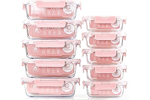 C Crest 10-Pack Pink Food Storage Containers