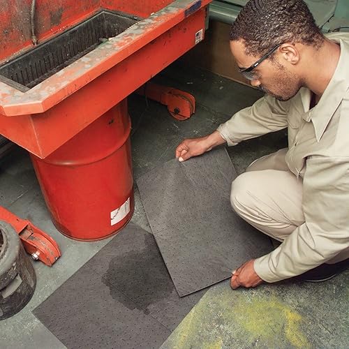 Miniatura 4 de PIG Tapete  Tapete absorbente de aceite  15 pulgadas de ancho x 20 pulgadas de largo  Almohadillas ligeras  Absorbe hasta 14 onzas por almohadilla