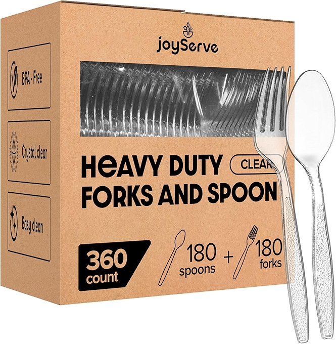 Heavy Duty Clear Plastic Cutlery Set