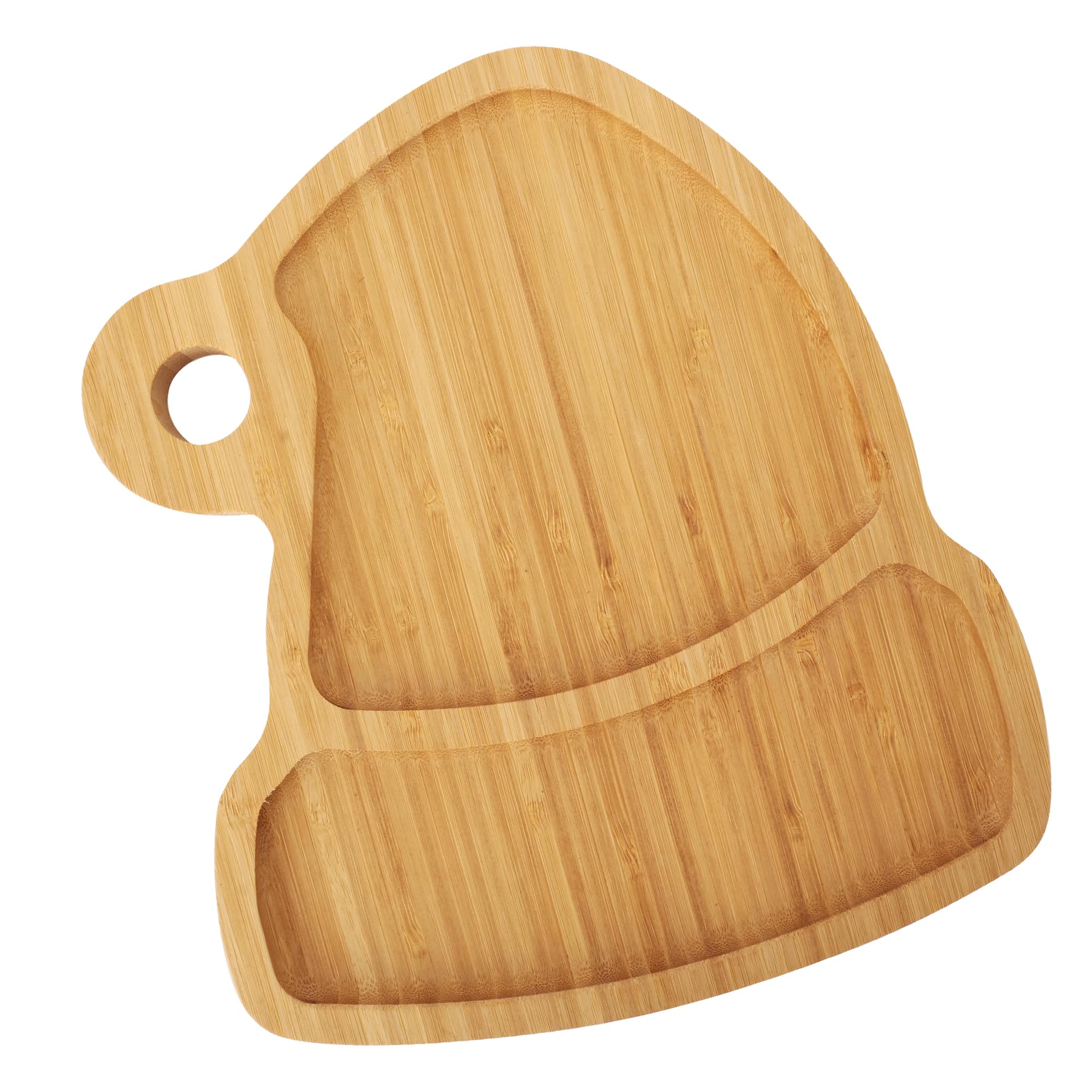 Piccolo Vassoio Natalizio in Bambù a Forma di Cappello di Natale – Piatto da Portata per Biscotti, Dolci e Decorazioni Festive