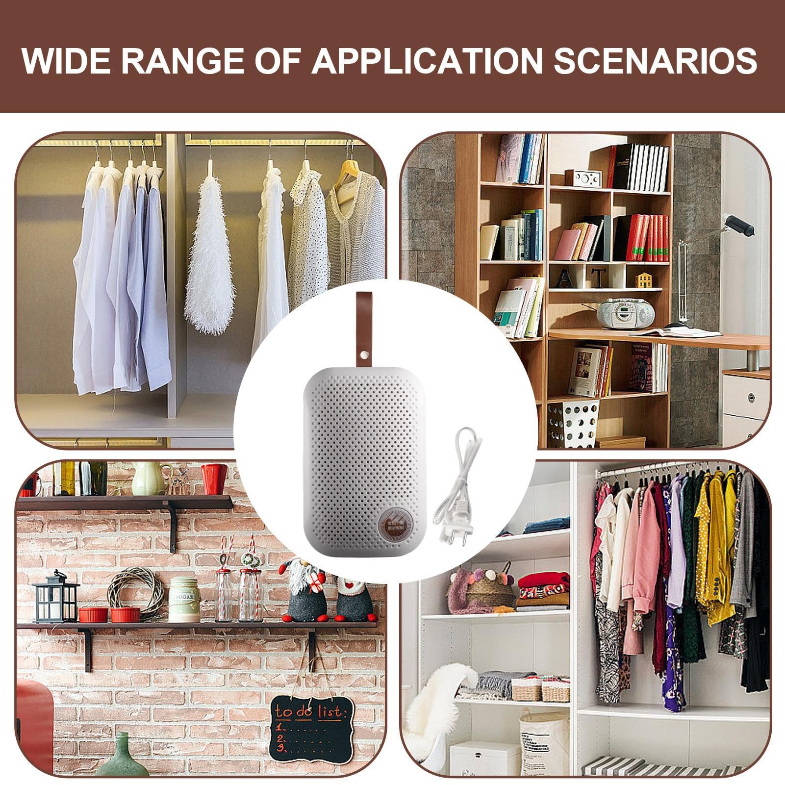 Deumidificatore Mini Per Bagno Assorbitore di Umidità | Portatile e Silenzioso con Cordoncino Per Casa Interni Camera da Soggiorno Armadio