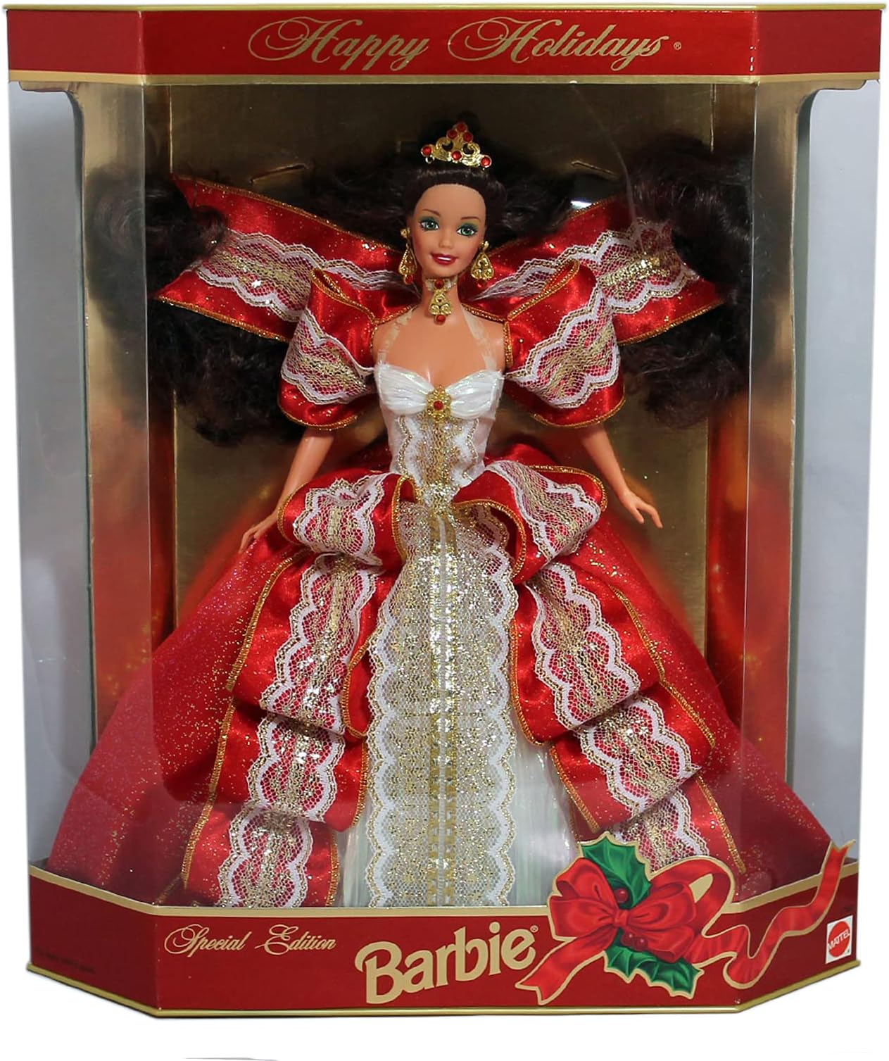 Happy Holidays Barbie Doll - Special Edition 10th Aniversary Hallmark 5th in Series (1997)
