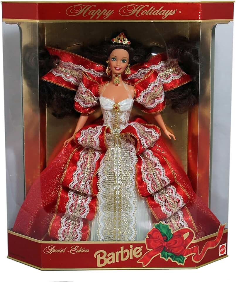 Happy Holidays Barbie Doll - Special Edition 10th Aniversary Hallmark 5th in Series (1997)