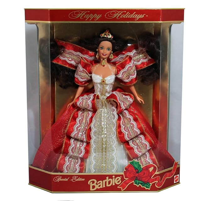 Happy Holidays Barbie Doll - Special Edition 10th Aniversary Hallmark 5th in Series (1997) by Barbie