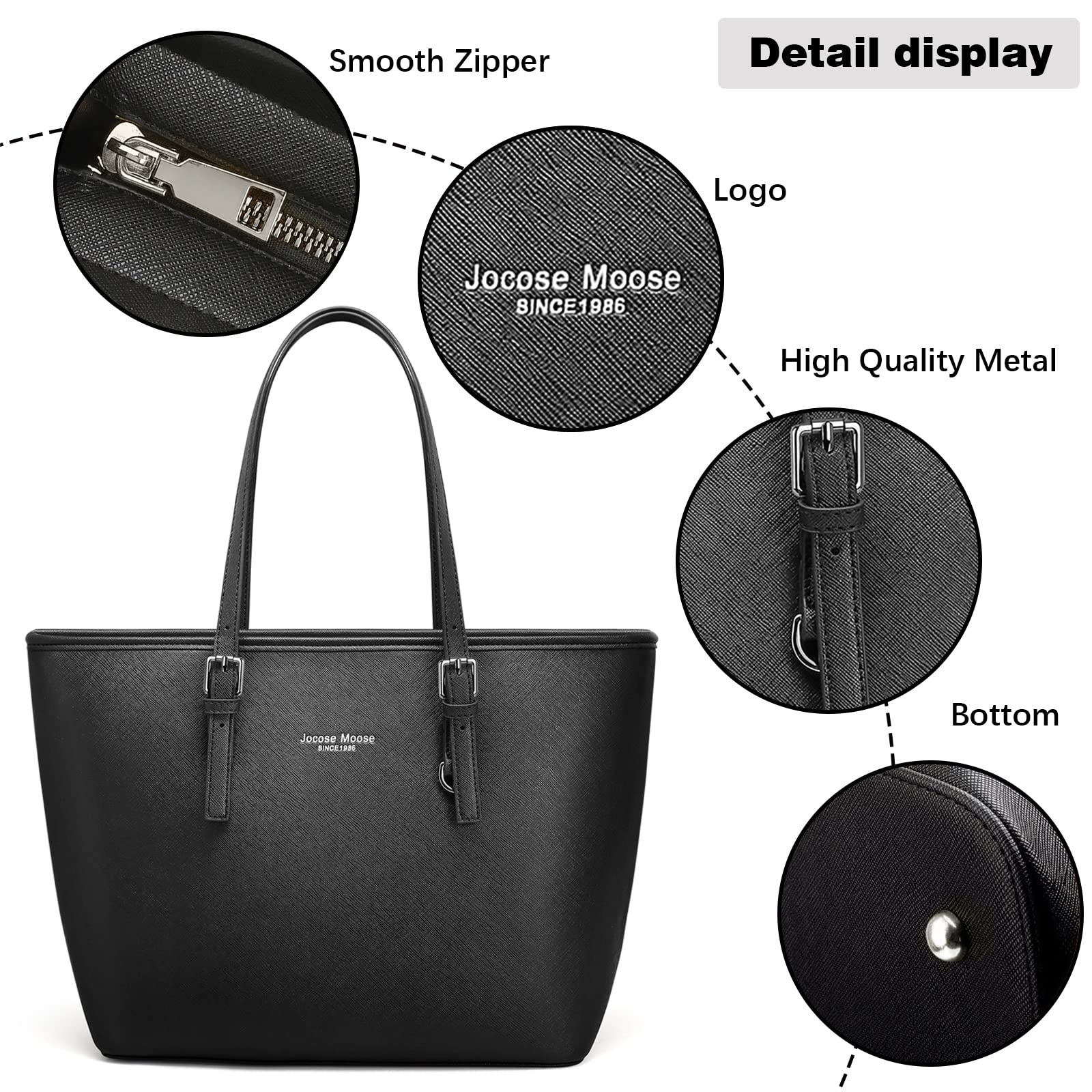 Jocose Moose Borsa Donna Tracolla Spalla Borse a mano Crossbody Clutch grande in pelle PU Pelle Progettista 2 Pezzi Tote