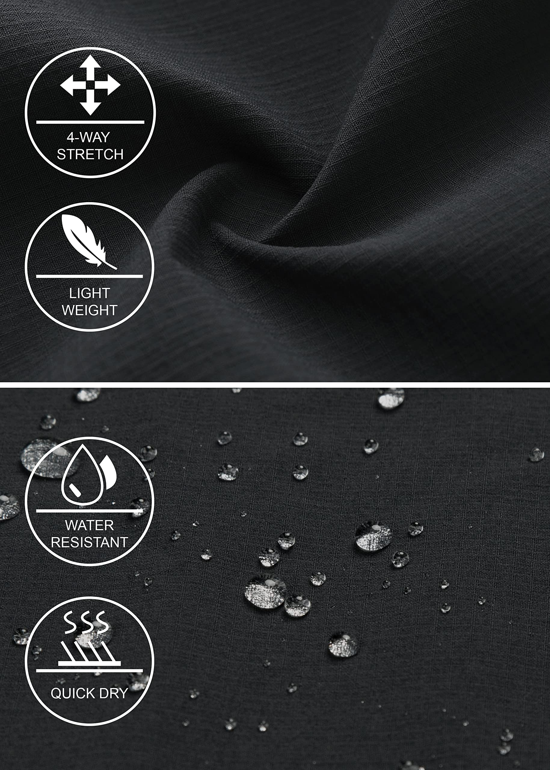 Libin Pantalones cortos de senderismo para mujer, 4 pulgadas, pantalones cortos de senderismo, pantalones cortos para exterior, pantalones cortos para correr, elásticos, de secado rápido, para verano,