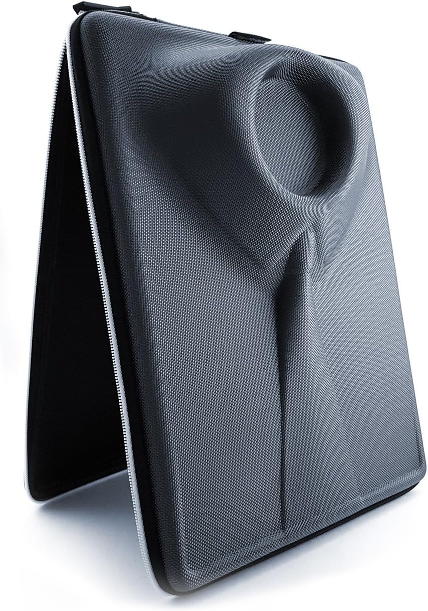 PackshiBag for Men's Shirts Case Wrinkle-Free Travel Shirts with Folder for Carrying Organizer Suitcase Gift for Men Black White Zipper