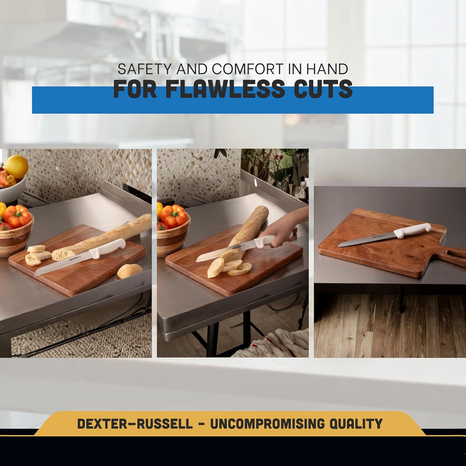 Dexter Outdoors 31603 8" Scalloped Bread Knife, White - Image 6