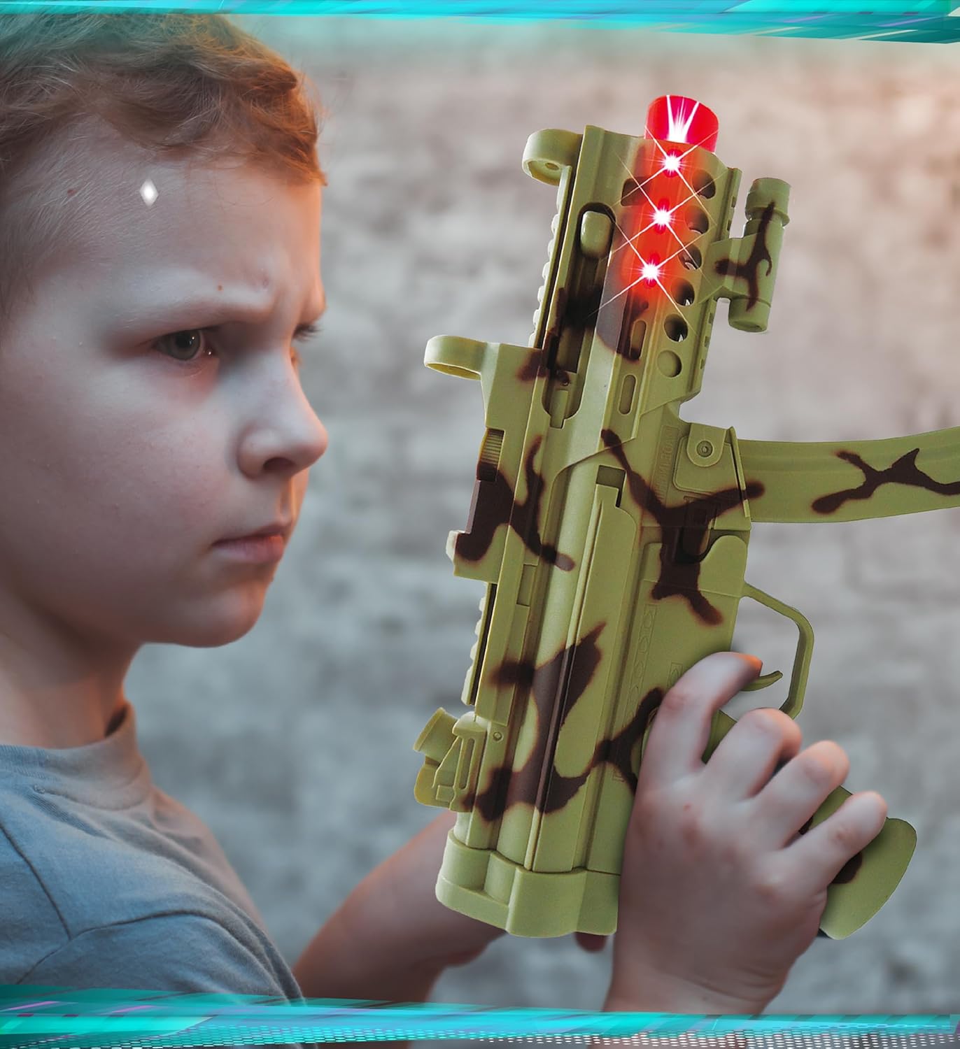Mozlly Light Up Sonic Military Toy Gun - Light Up Guns for Kids with Sound, Military Camouflage Ranger Force Army Toy Gun, Great Party Favor Gun Toy and Costume Prop - 11.5 Inch, Color May Vary - Image 5