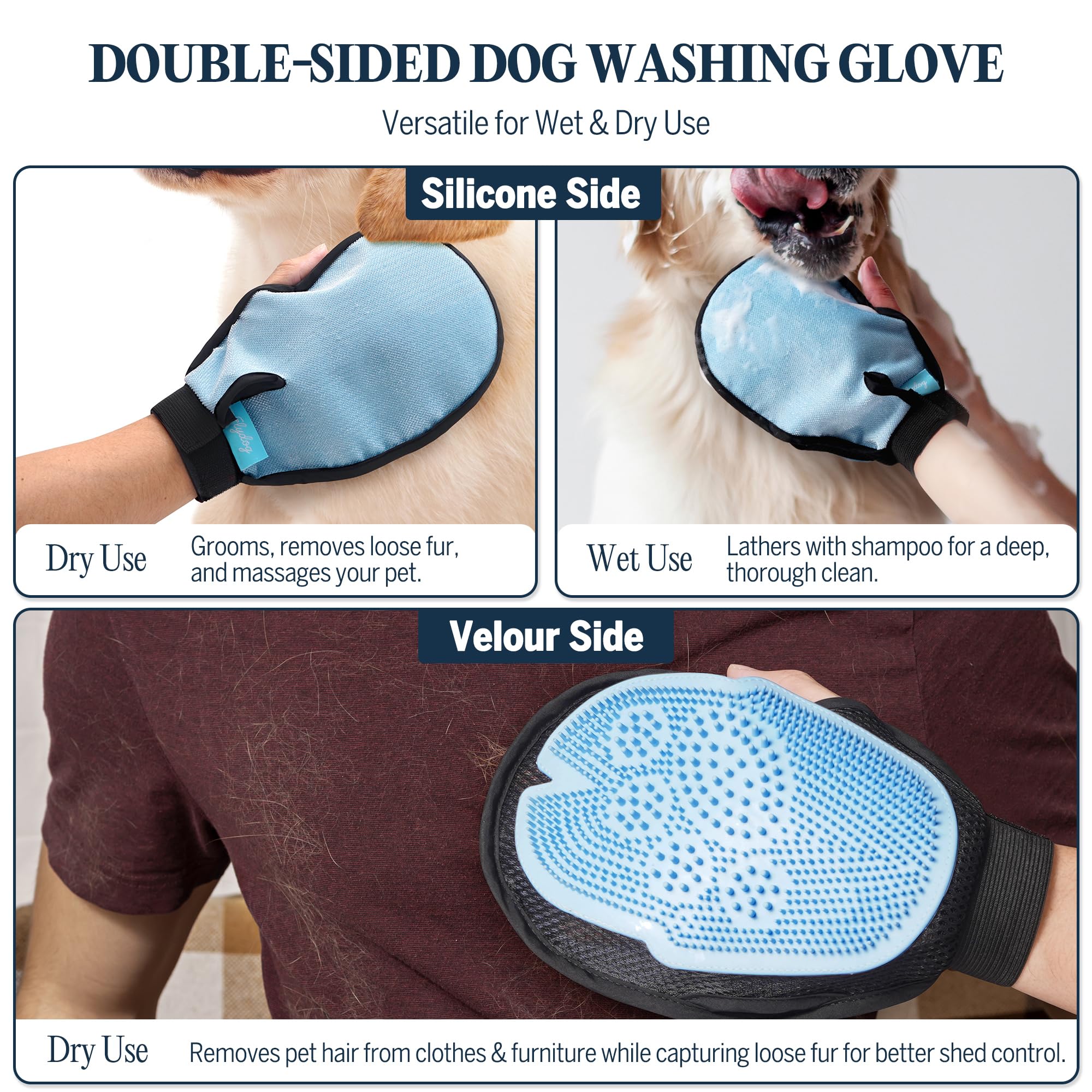Clean and Floofy Dry Dog Shampoo with Glove – No Rinse Spray Foam, Anti-Itch, Odor Control, Moisturizing & Conditioning, Hydrating, Detangling, Sulfate-Free Waterless Pet Bath Wash for Dogs & Puppies - image 6