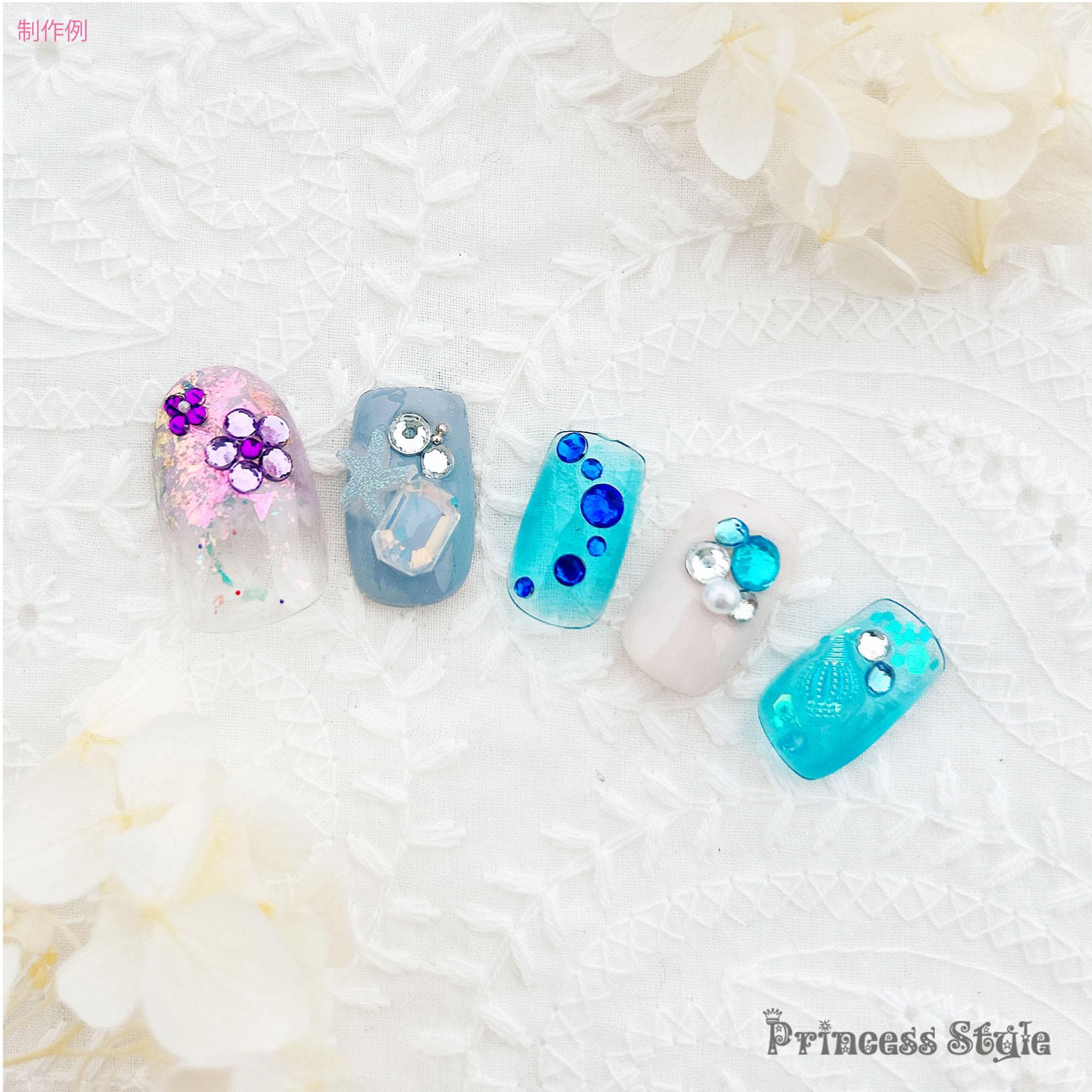 Amazon.co.jp: Princess-style ラインストーン ケース入 ネイル レジン 