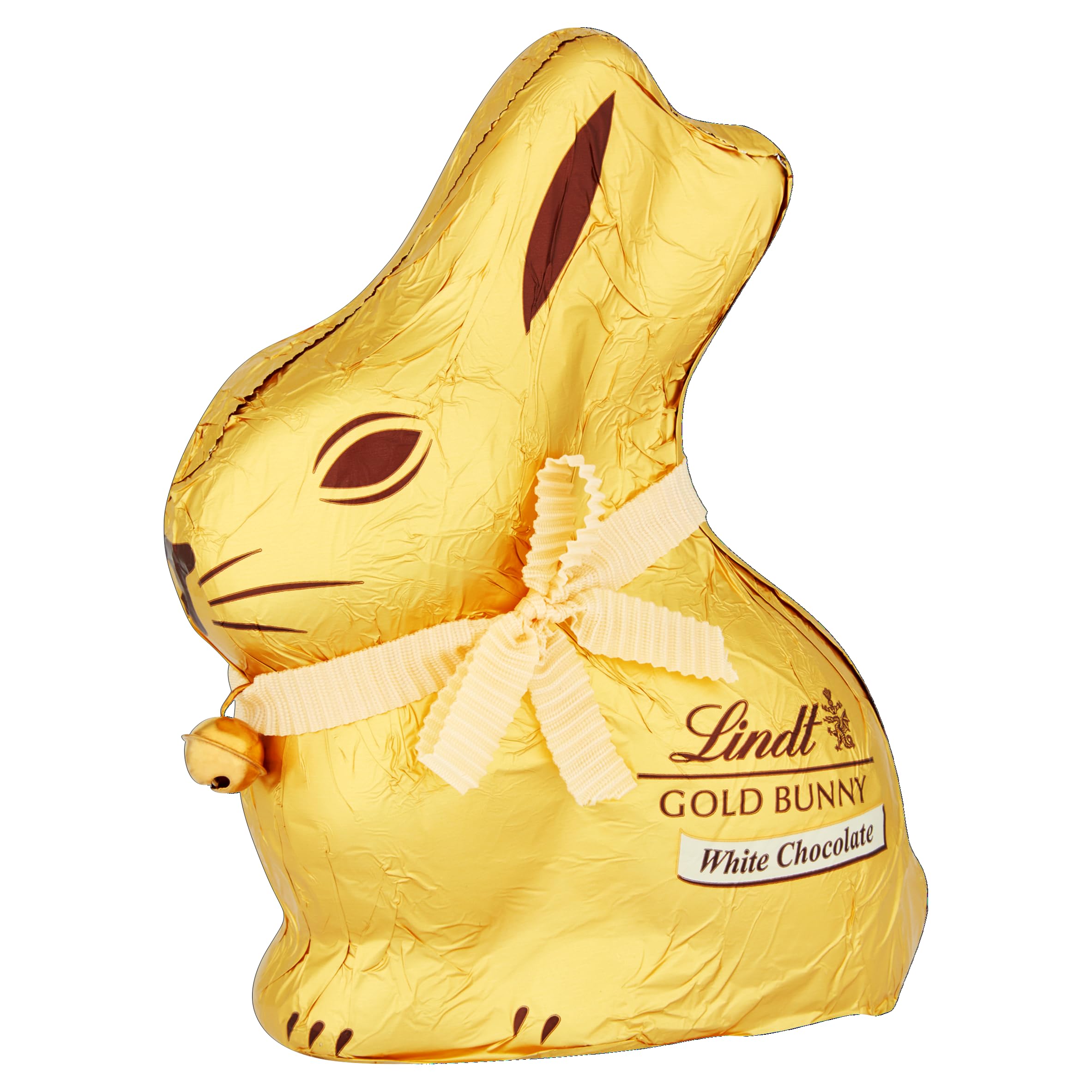 Lindt Gold Bunny White Chocolate Easter Bunny 200g – Iconic Foil Wrapped Bunny Made from Premium Swiss Chocolate – Easter Chocolate for Sharing – Easter, gift