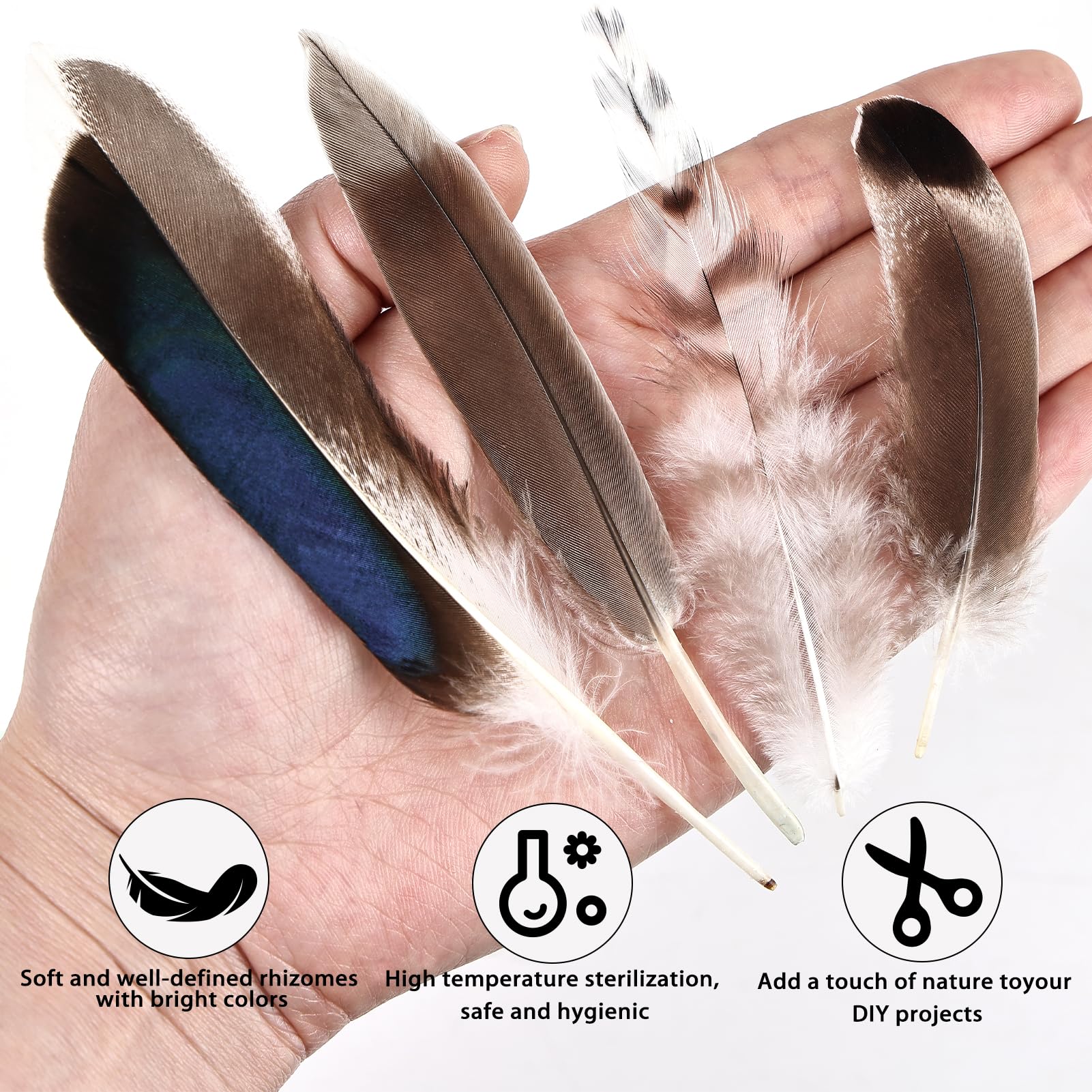 THARAHT 120 szt. Mix kolorów osiem stylów cętkowane małe naturalne pióra luzem 6-18 cm do szycia rękodzieła odzież biżuteria ślubna kapelusze do włosów łapacz snów dekoracja pióra perliczki