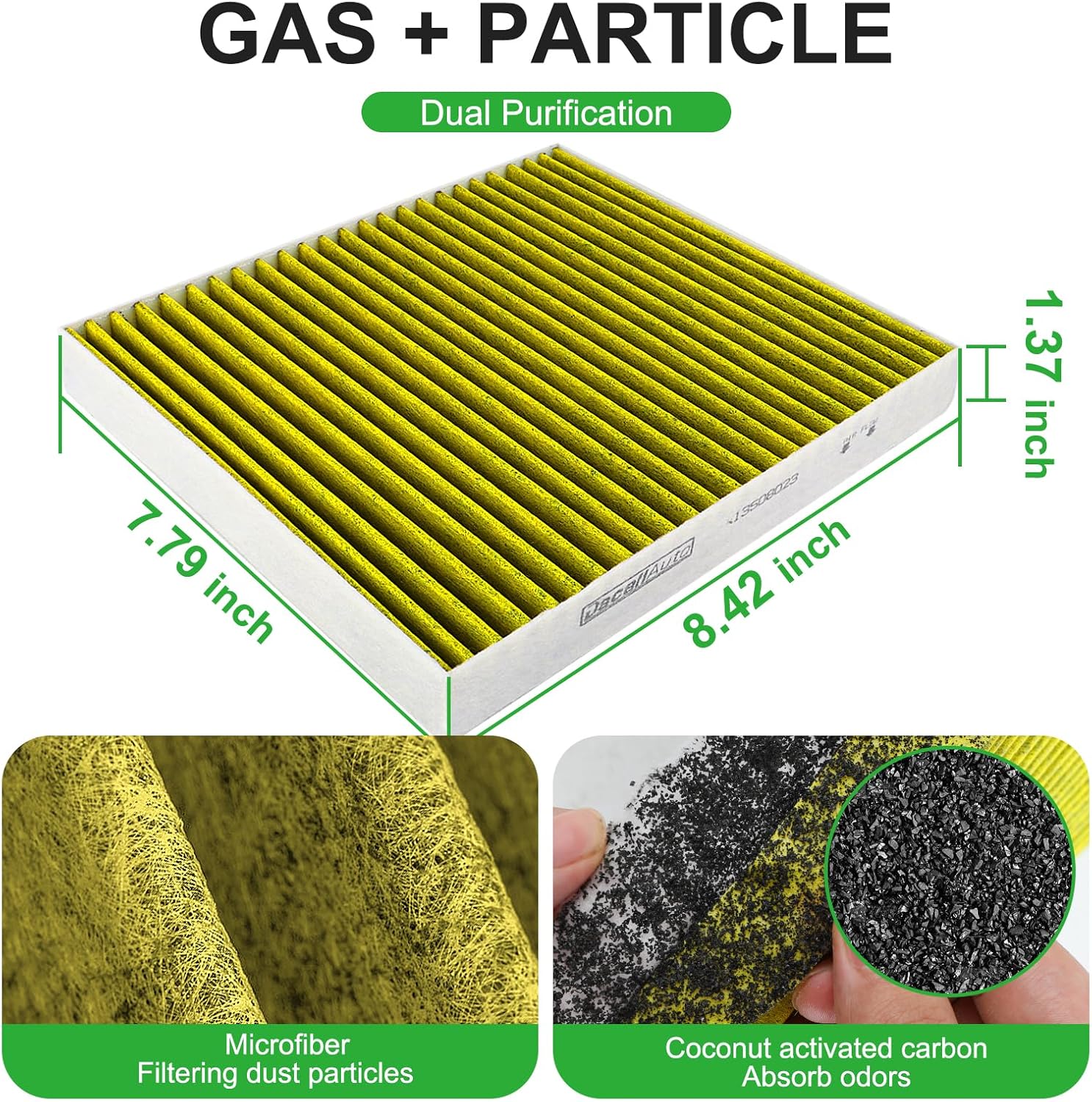 Engine & Cabin Air Filter Set for Cadillac Escalade, for Chevy Silverado 1500 2500 3500, for Gmc Sierra, for Tahoe Yukon XL Suburban Escalade ESV, Replace 84121219 13508023
