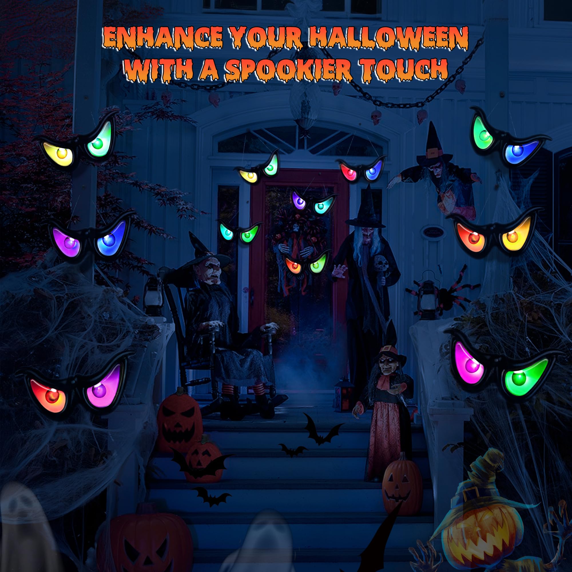 Amazon.com: Brizled Halloween Lights, 5 Pairs RGB Color