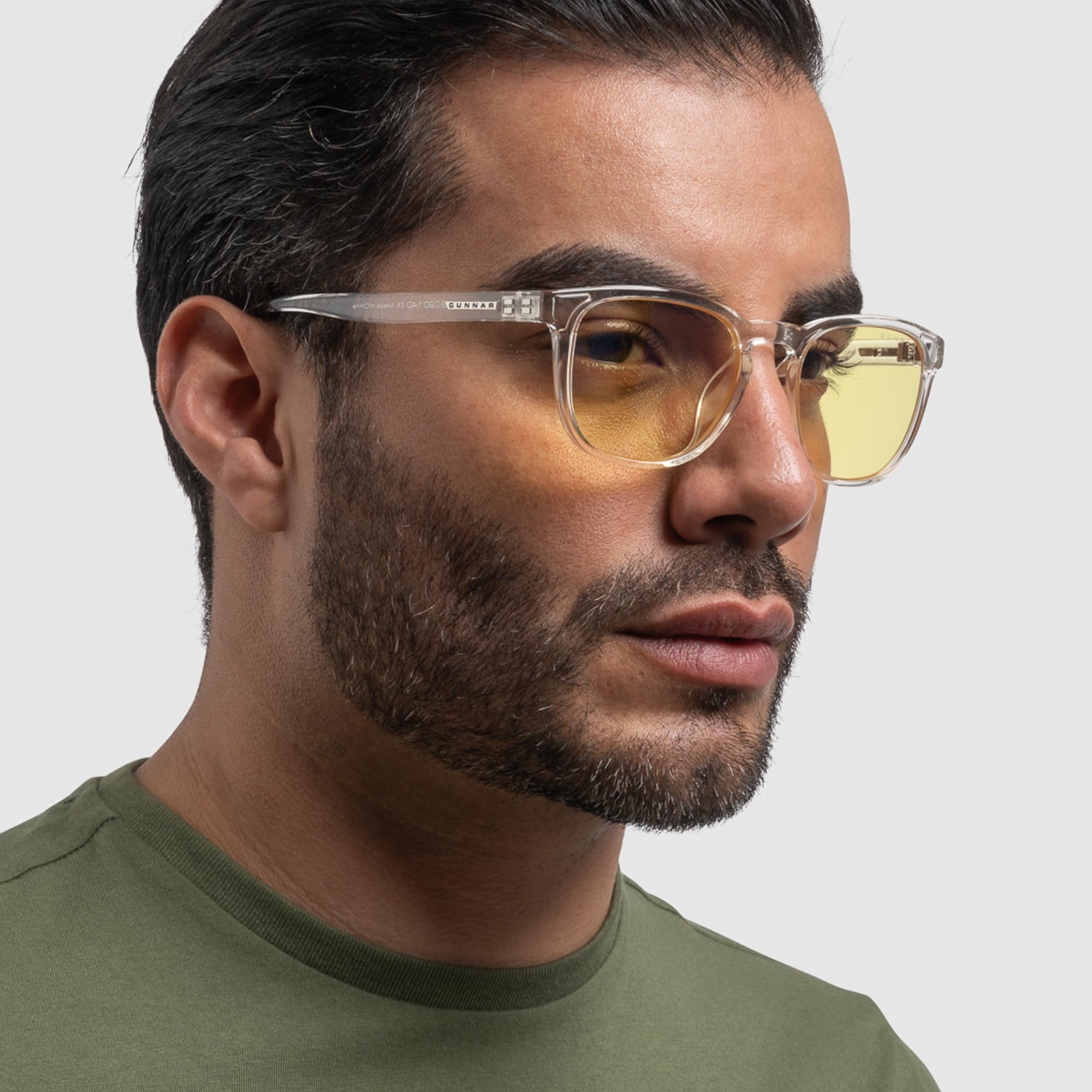 Gunnar Gafas para Videojuegos y Ordenador | Oakland, Color de Montura: Onyx, Tente de Lentes: Ámbar (Bloques 65% de Luz Azul y 100% de UV) | con filtro de Luz Azul | Lente Patentada