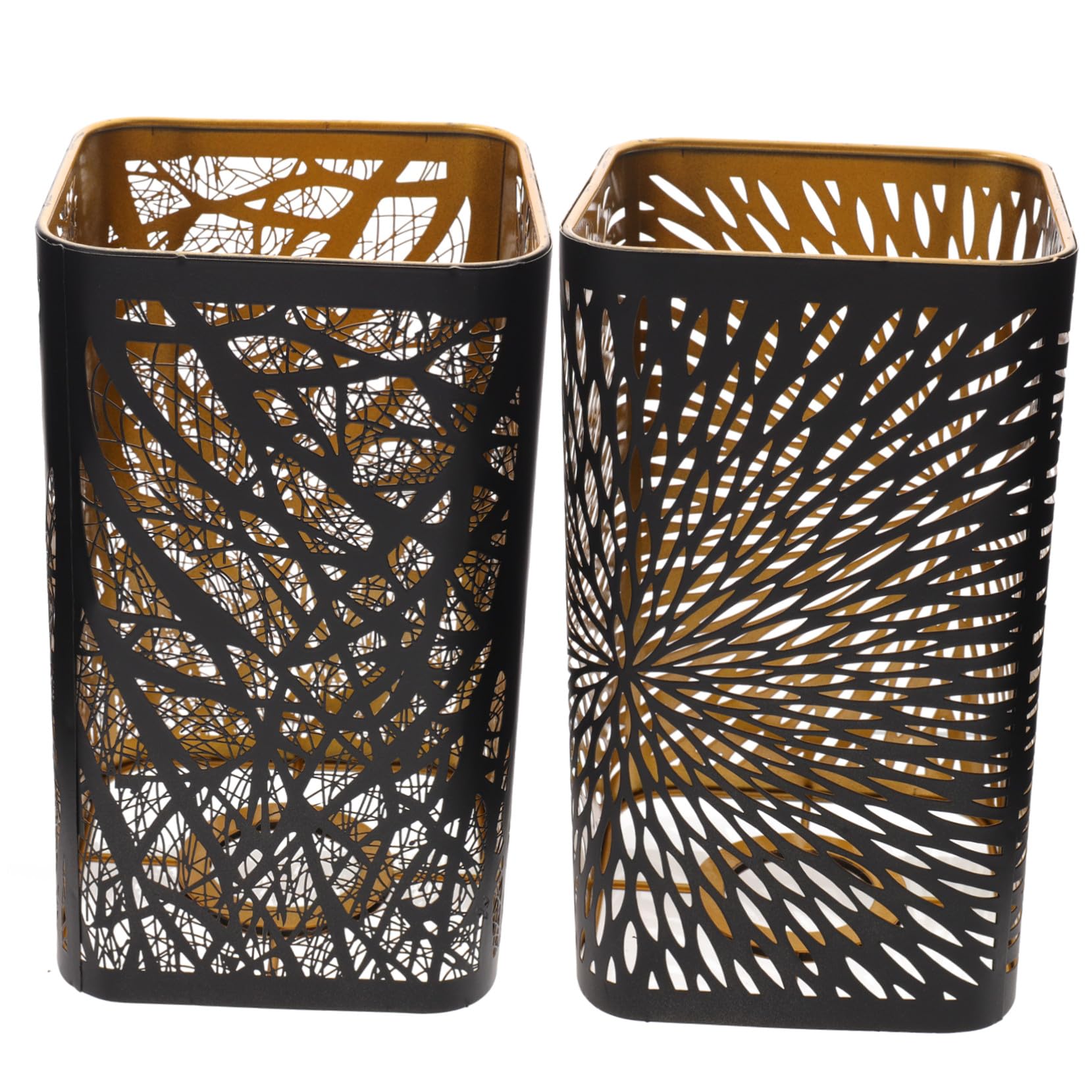 2 Piezas Pantallas De Lámpara Cuadradas y Huecas De Metal Negro Para Lámparas De Escritorio Pantalla De y Negra Para Iluminación De Oficina