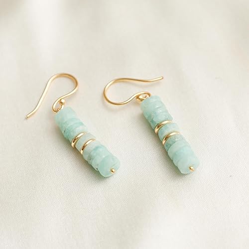 Miniatura 3 de Gempires Natural Tiendaite Heishi Beads With Spacers Earring, Healing Crystals, Gift for Her, Handmade Jewelry (Tiendaite)