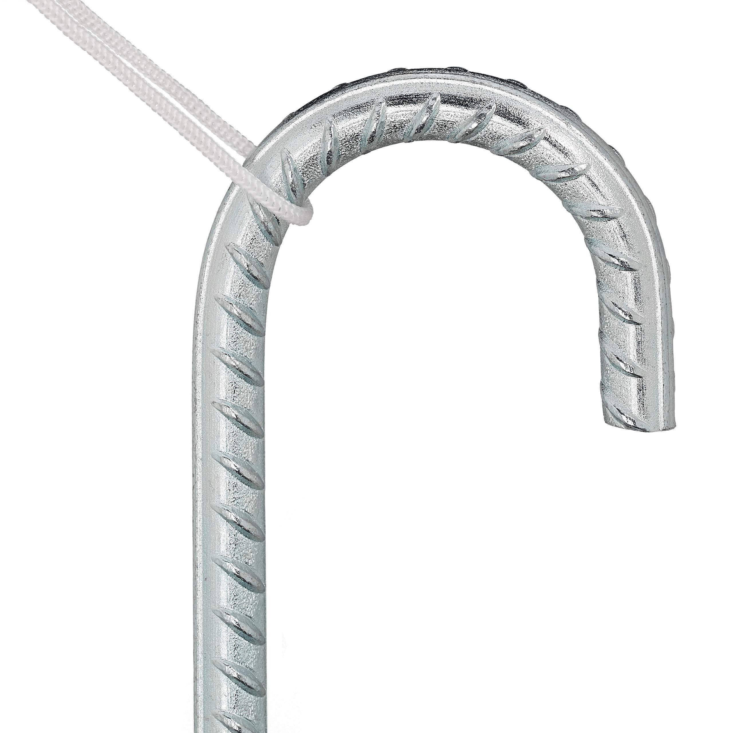 Relaxdays Zestaw 40 śledzi namiotowych, bardzo długie, wytrzymałe, XL do pawilonów, na kemping, stal, 38,5 cm, srebrne