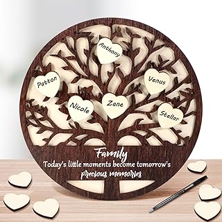 Unittype 3D Family Tree Decor for Valentines Gifts DIY Family Name Sign Christmas Customized