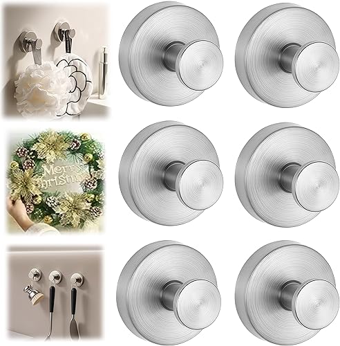 Miniatura 17 de Ganchos de ventosa para coronas en vidrio, ganchos de ventosa para ducha interior, ganchos de corona para puertas delanteras, ganchos de metal para