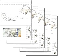 Vista 123 de Tarjeta de boda, con dos aperturas de tira para desgarrar, con ventana de plástico transparente que deja ver dinero, cheques o tarjetas de regalo