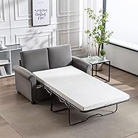 Vista 24 de KLMM Sofá cama convertible moderno, multifuncional ajustable, con bolsillo para el brazo, puerto USB y 2 almohadas, cama extraíble para sala