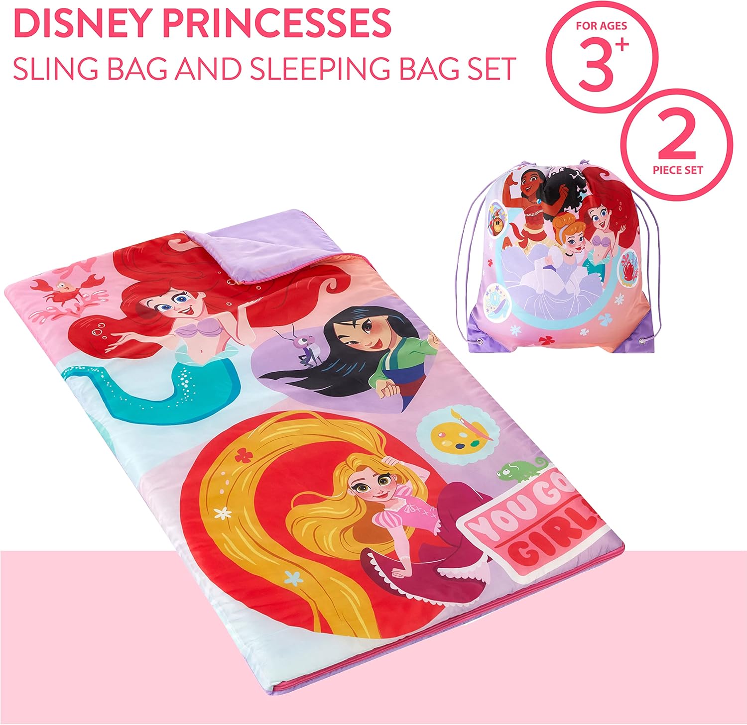 Idea Nuova 2 Piece Drawstring Sling Carry Bag with Sleeping Slumber Bag