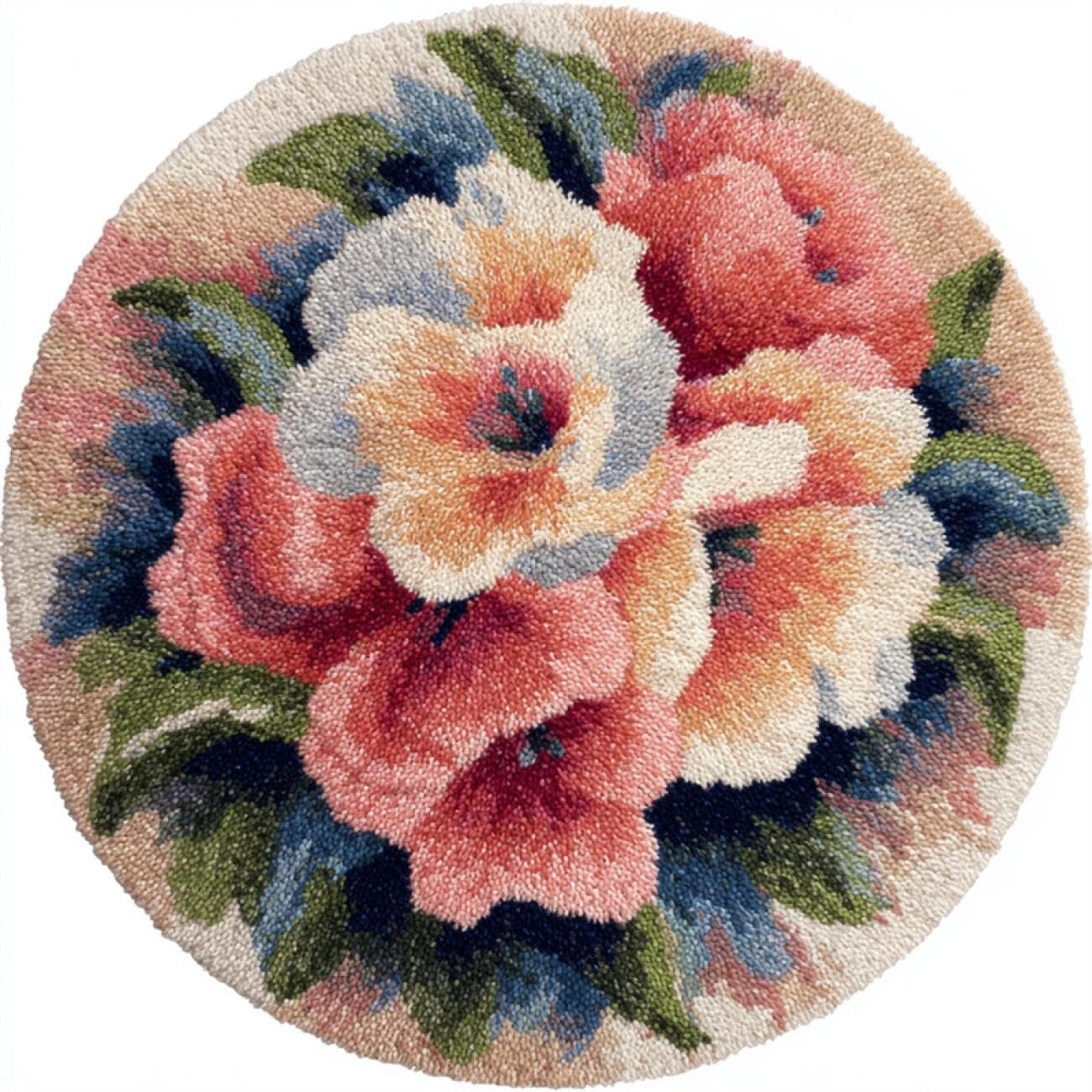 Kitquiver Tapestry Kits for Adults Colorful Flowers 60x60cm