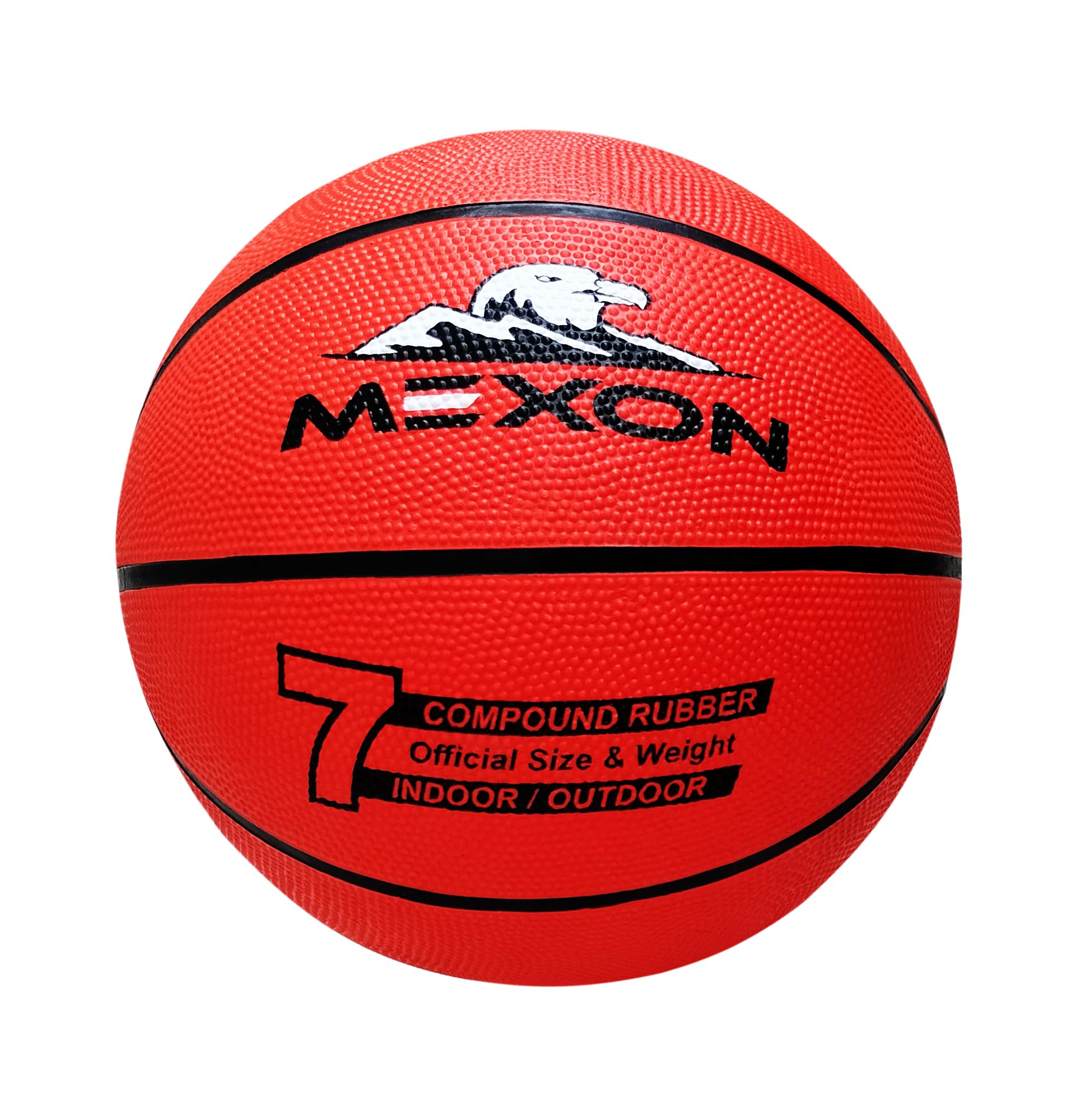 MEXON Professional Basketball Ring with Net (60 X 48 Cm) and Basketball Size 7, Multicolor 1