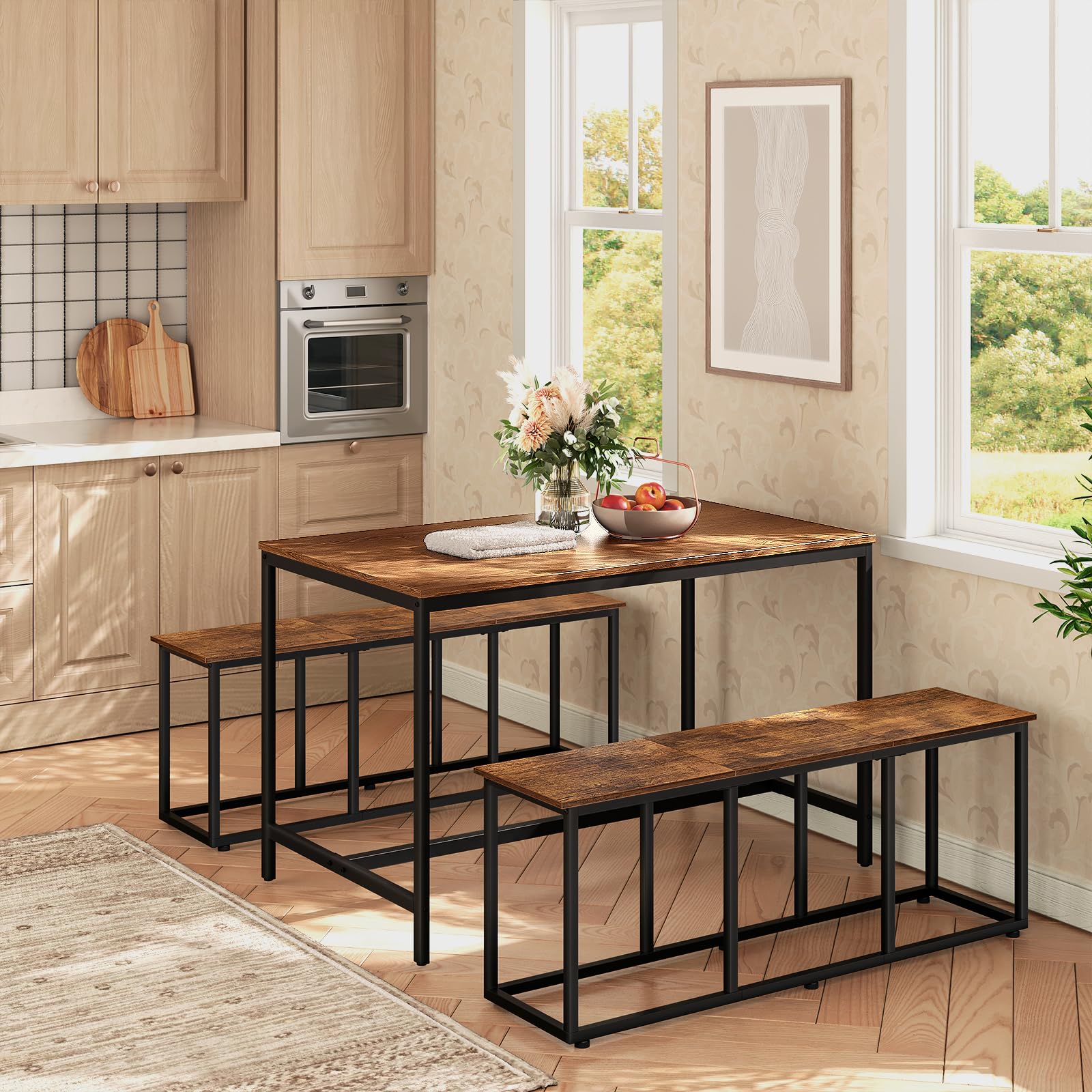 Amazon.com: HOOBRO Dining Bench, 47.2 Inch Dining Table Bench