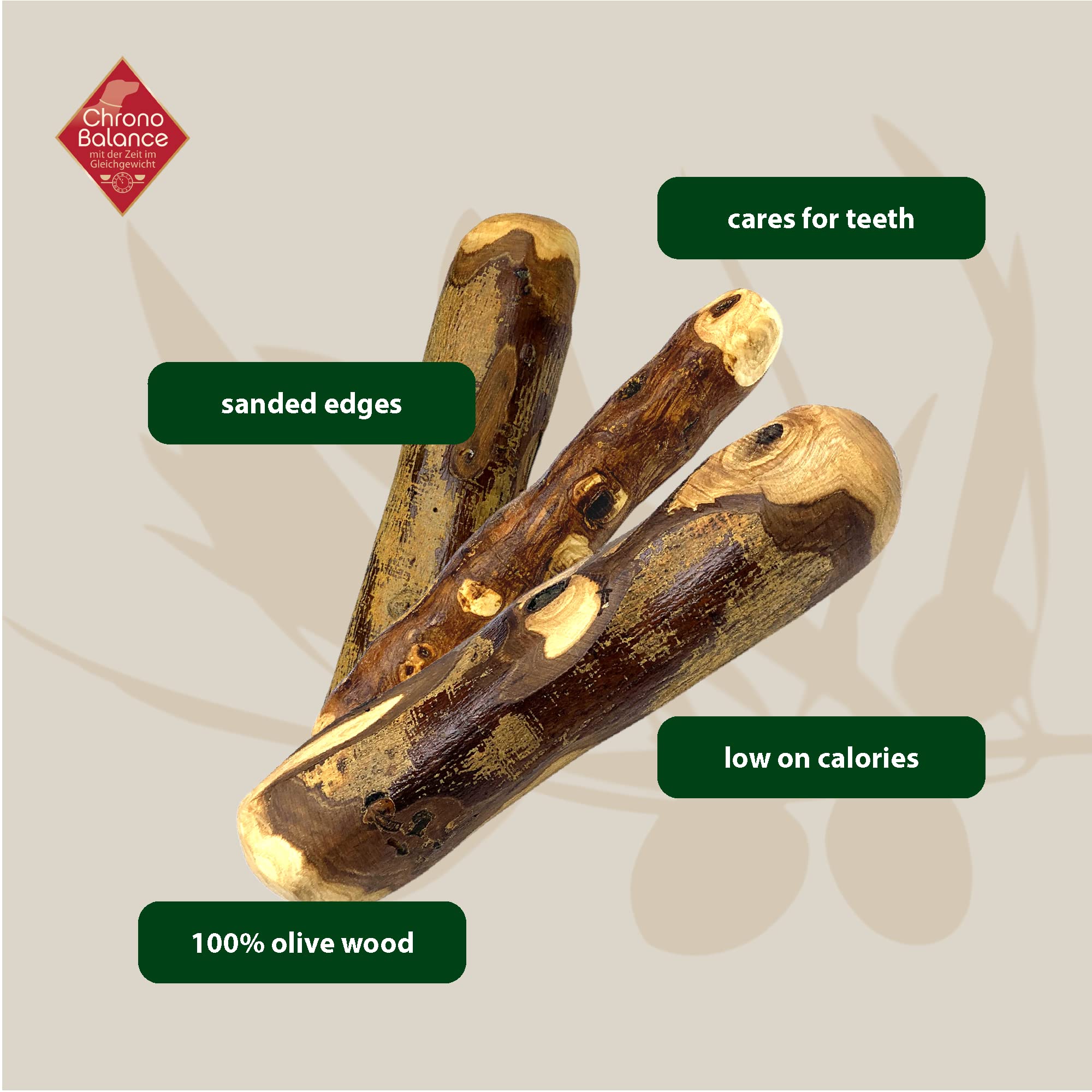 Legno Di Ulivo Per Cane - Gioco Masticativo Naturale Indistruttibile - Confezione Da 2 Pezzi - Foto 6