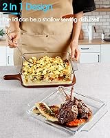 Vista 13 de NUTRIUPS 8x8 Baking Dish Square Casserole Baking Dishes with Glass Cover Glass Casserole Dish with Lid Baking Dish Glass Baking Pan for Baking
