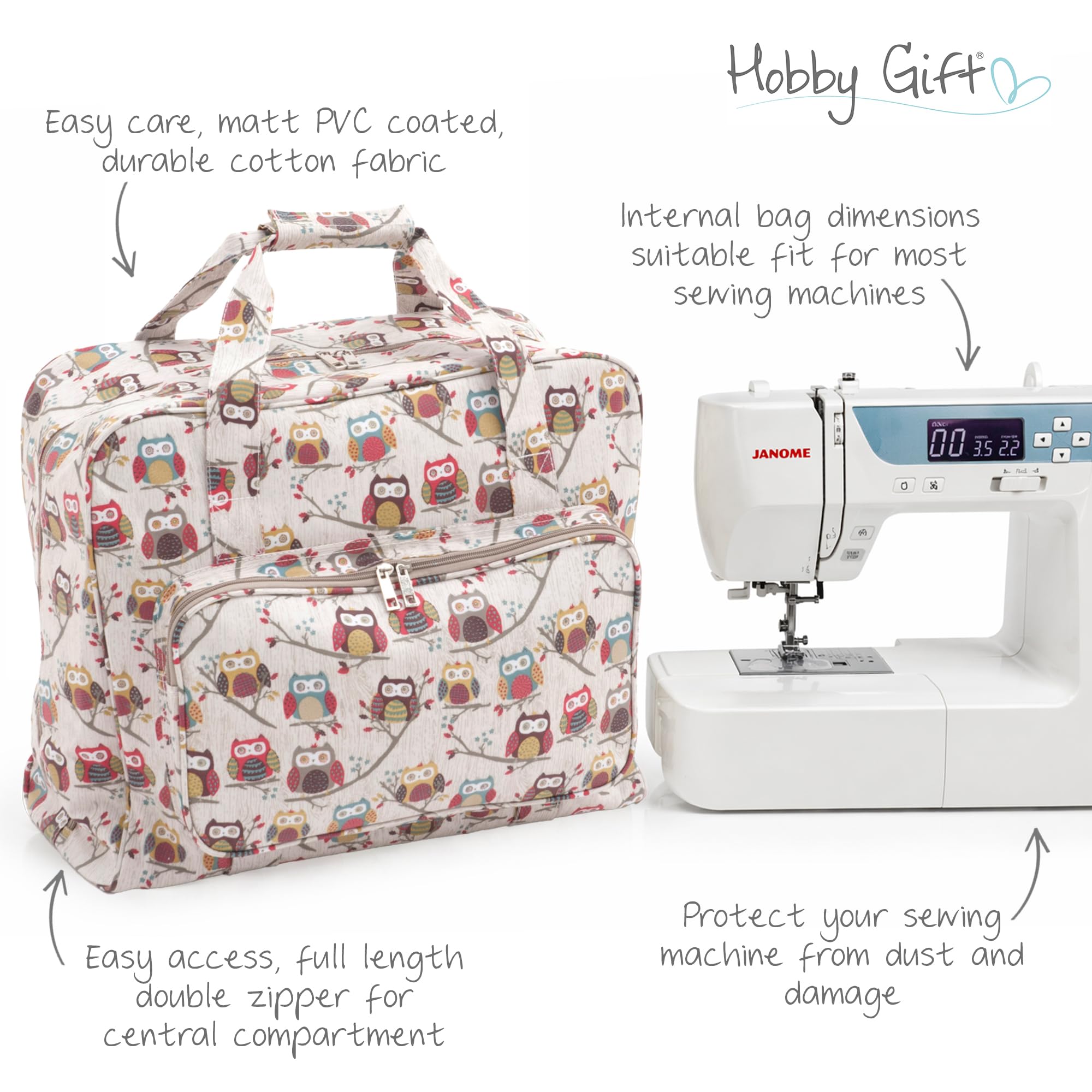 Hobby Gift Sac exclusif pour machine à coudre, Huée
