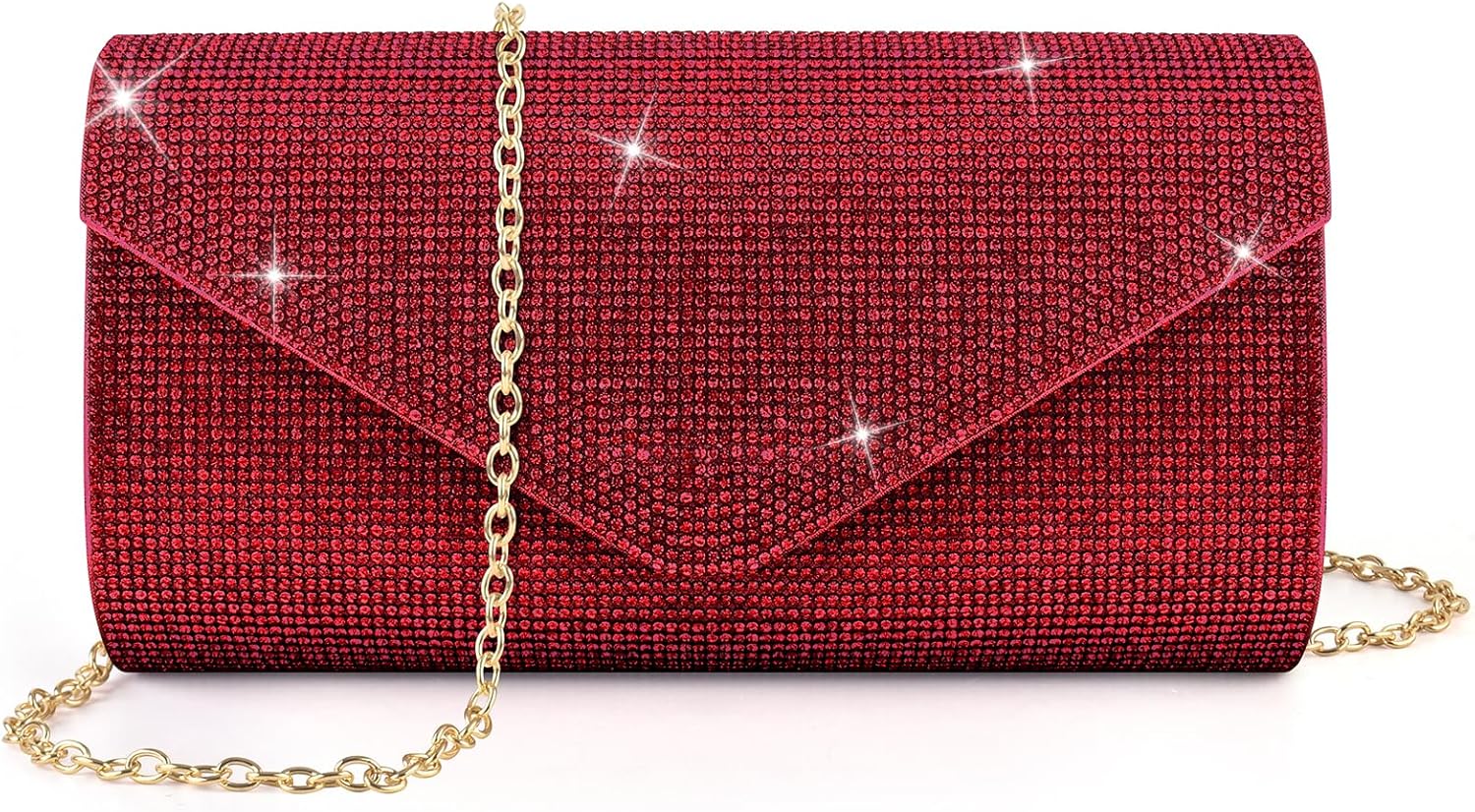 PACETAP Rhinestone Clutch Purses for Women, Sparkly Glitter Evening Bags Handbag Crossbody Bag for 1920s Party Wedding Engagement Prom(Silver)