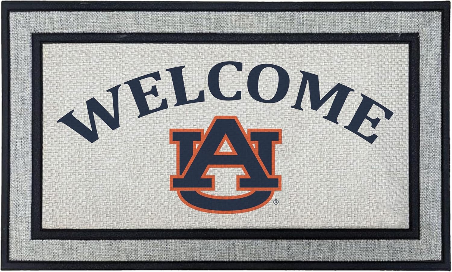 KH Sports Fan 18x30 Gray Auburn Tigers Welcome Doormat NCAA Rug