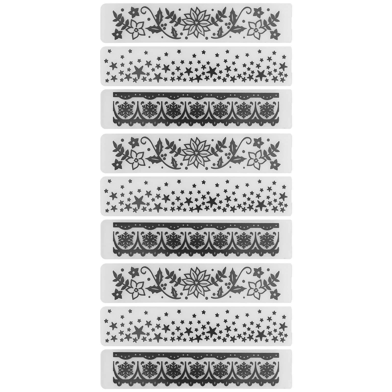 Respicefinem 9Pcs Embossing Folder DIY Plastic Concave Convex Embossed Template Ideal for Card Scrapbook Paper Crafts Enhance Your Creative Projects with These High Quality