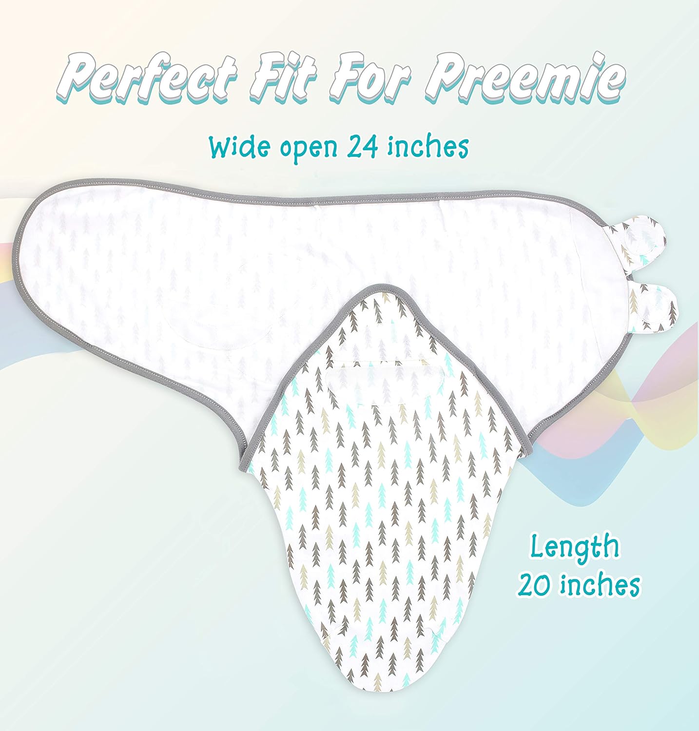 Newborn Swaddle Blanket Boy Girl, Baby Swaddles 0-3 Months, Infant Adjustable Sleep Sack Wrap, Babies Swaddling Sack, Aqua : Baby