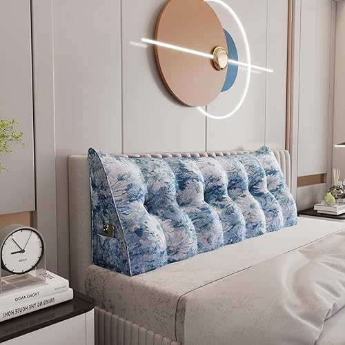 Almohada de cuña para cama – Almohada de lectura para dormitorio, soporte de espalda mientras está sentado en la cama, almohada lumbar ergonómica